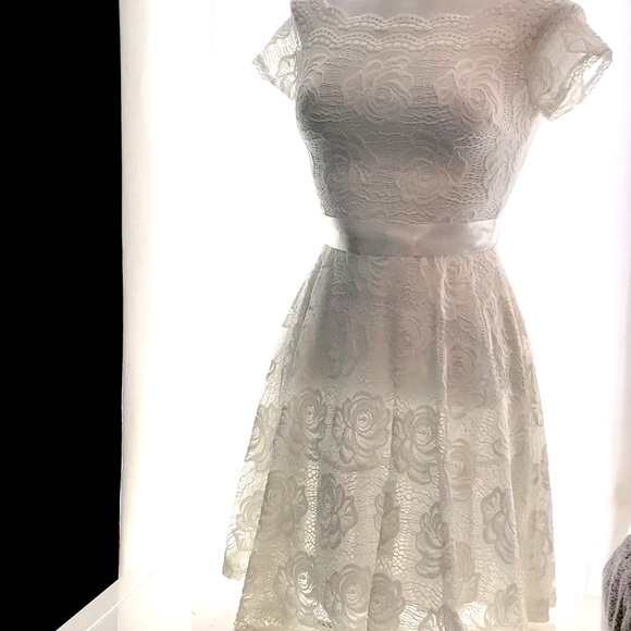 Dresses & Skirts - Fit and Flare Stretch Lace Tea Dress